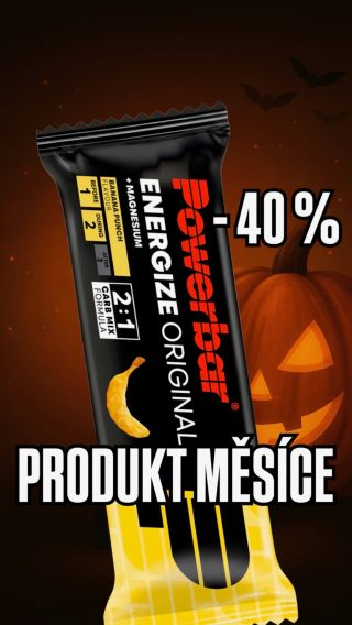 V říjnu pro vás máme za produkt měsíce PowerBar Energize Orginal tyčinky (různé příchutě), který tak pořídíš se SLEVOU...