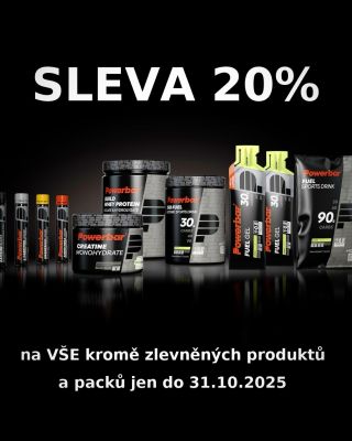 POZOR, SLEVA 2️⃣0️⃣% na vše od POWERBAR ‼️ Do 31.října najdete na eshopu www.power-bar.cz všechny produkty se slevou 20%....